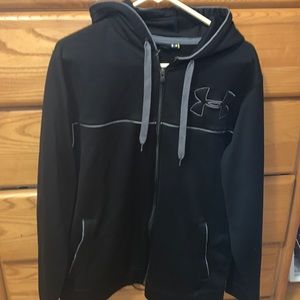 Under armor XL zip Up Hoodie. black.